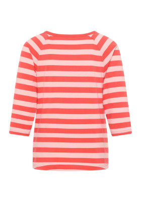 ELBSAND Celin T-Shirt grenadine+papaya stripe (50% Baumwolle, 50% Polyester) M