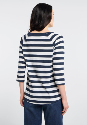 ELBSAND Celin T-Shirt cloudwhite stripe (50% Baumwolle, 50% Polyester) L