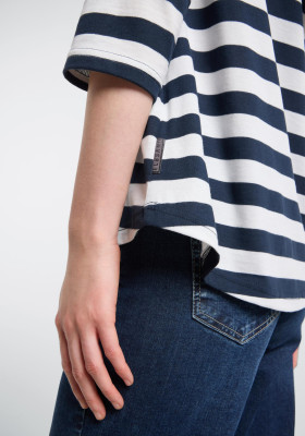 ELBSAND Celin T-Shirt cloudwhite stripe (50% Baumwolle, 50% Polyester) L