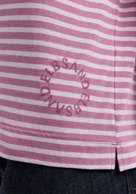 ELBSAND Tooske Longsleeve mauve + pink chalk stripe (50% Baumwolle, 50% Polyester) XL