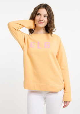 ELBSAND Arija Sweatshirt orange haze melange (67% Baumwolle, 33% Polyester) M