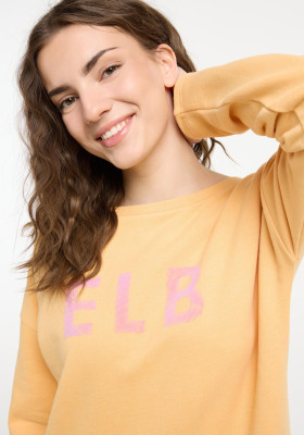 ELBSAND Arija Sweatshirt orange haze melange (67% Baumwolle, 33% Polyester) M