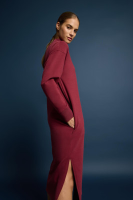 ELBSAND Roomi Sweatdress ruby (95% Baumwolle, 5% Elasthan) L