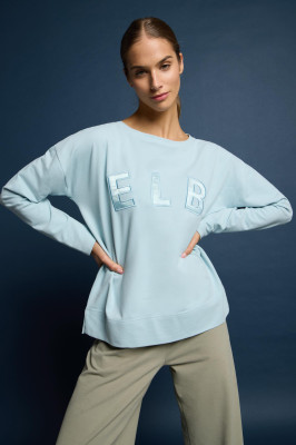 ELBSAND Aleah Sweatshirt blue fog (95% Baumwolle, 5% Elasthan) M