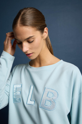 ELBSAND Aleah Sweatshirt blue fog (95% Baumwolle, 5% Elasthan) L