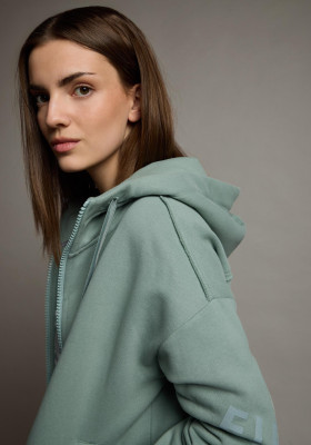 ELBSAND Mynthe Sweatjacket soft sage (100% Baumwolle) M