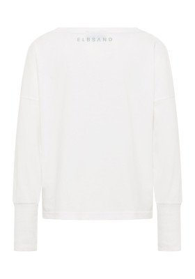 ELBSAND Iida Longsleeve cloud white+multicolor print (50% Baumwolle, 50% Polyester) M