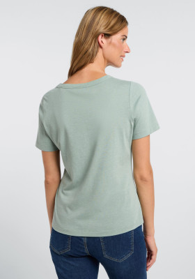 ELBSAND Liara T-Shirt soft sage mel. (50% Baumwolle, 50% Polyester) S