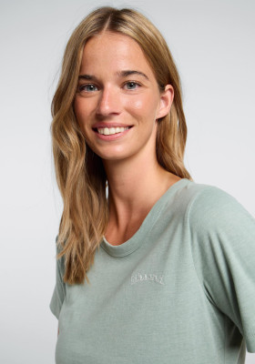 ELBSAND Liara T-Shirt soft sage mel. (50% Baumwolle, 50% Polyester) S