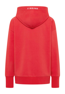 ELBSAND Leah Hoodie barberry (95% Baumwolle, 5% Elasthan) S