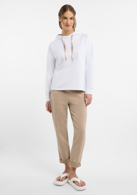 ELBSAND Ela Hoodie bright white (95% Baumwolle, 5% Elasthan) L