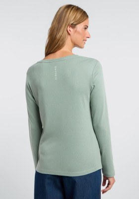 ELBSAND Santje Longsleeve soft sage (58% Baumwolle, 42% Modal) M
