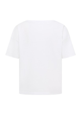 ELBSAND Livyn T-Shirt bright white print (50% Baumwolle, 50% Polyester) S