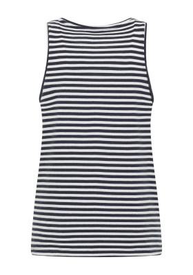 ELBSAND Maavi Tanktop coldwater+bright white stripes (50% Baumwolle, 50% Polyester) M