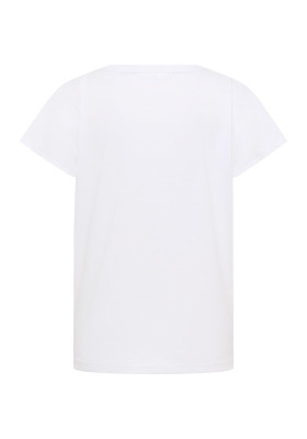 ELBSAND Grima T-Shirt bright white print B (50% Baumwolle, 50% Polyester) S