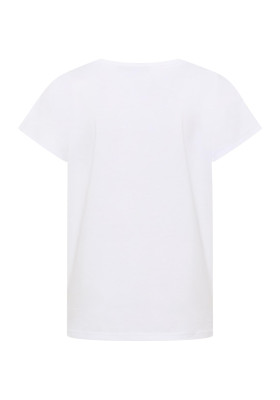 ELBSAND Grima T-Shirt bright white print (50% Baumwolle, 50% Polyester) L