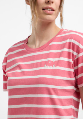 ELBSAND Uumi T-Shirt vintage rose+cloud white stripe (50% Baumwolle, 50% Polyester) S