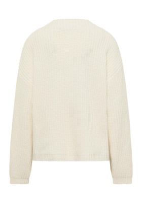ELBSAND Oana Knit Sweater cloud white (55% Lammwolle, 45% Baumwolle) XL