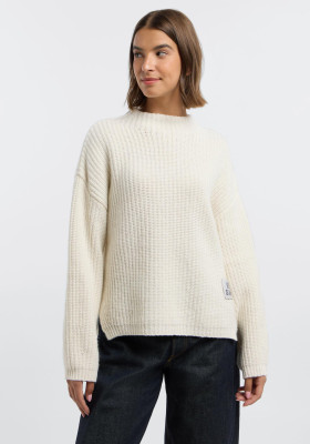 ELBSAND Oana Knit Sweater cloud white (55% Lammwolle, 45% Baumwolle) M