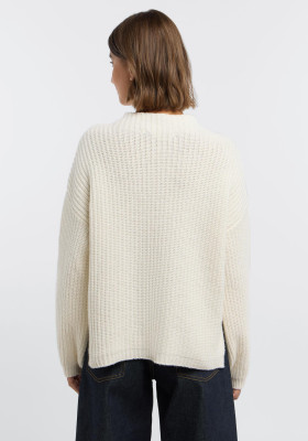 ELBSAND Oana Knit Sweater cloud white (55% Lammwolle, 45% Baumwolle) L