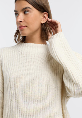 ELBSAND Oana Knit Sweater cloud white (55% Lammwolle, 45% Baumwolle) M