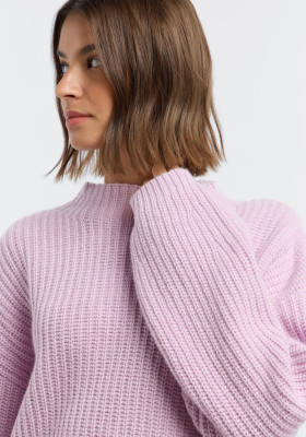 ELBSAND Oana Knit Sweater pink chalk (55% Lammwolle, 45% Baumwolle) L