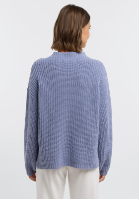 ELBSAND Oana Knit Sweater sky haze (55% Lammwolle, 45% Baumwolle) XL
