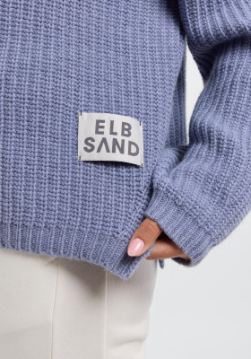 ELBSAND Oana Knit Sweater sky haze (55% Lammwolle, 45% Baumwolle) XL