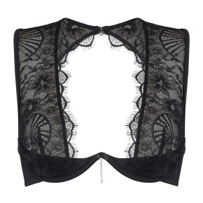 LingaDore 8007 Bügel-BH mit String schwarz (100% Polyamid) 80B