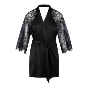LingaDore 8007 Kimono-Set schwarz (100% Polyamid) M
