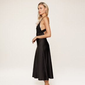 LingaDore 8005 Negligée lang schwarz (100% Polyester) L