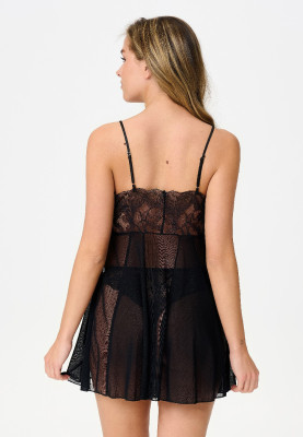 LingaDore 8501 Babydoll schwarz (89% Polyamid, 11% Elasthan) S