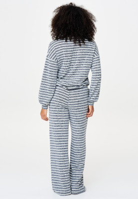 LingaDore 8613 Homewear Set blue marl (95% Polyester, 5% Elasthan) M
