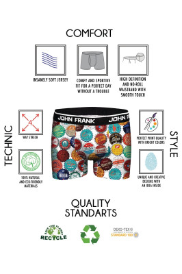 JOHN FRANK Big Beercap Boxer (95% Baumwolle, 5% Elasthan) S