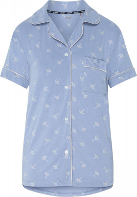 JOOP! Sheer Luxury Shirt bel air blue/sand (58% Baumwolle, 38% TENCEL™-Modal, 4% Elasthan) XS