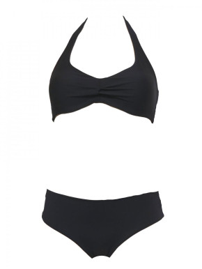 WASSERSTOFF 43 961 D Bikini Twisted True Love mit Wende-Top (80% Polyamid, 20% Elasthan) Schwarz / 38D / black-titanum