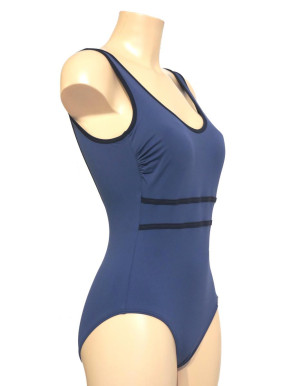 WASSERSTOFF 43 402 Badeanzug Sportivo verschiedene Farbvarianten (80% Polyamid, 20% Elasthan) 44/XXL / dark indigo-dark blue