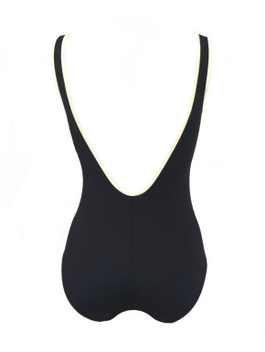 WASSERSTOFF 43 402 Badeanzug Sportivo verschiedene Farbvarianten (80% Polyamid, 20% Elasthan) Schwarz / 44/XXL black-cream
