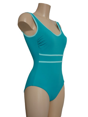 WASSERSTOFF 43 402 Badeanzug Sportivo - verschiedene Farbvarianten (80% Polyamid, 20% Elasthan) 38/M / zelligne-baltic