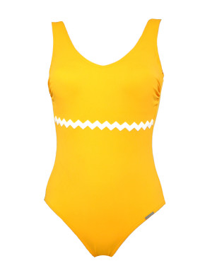 WASSERSTOFF 43 421 Badeanzug Chevron verschiedene Farbvarianten (80% Polyamid, 20% Elasthan) 42/XL / sandia