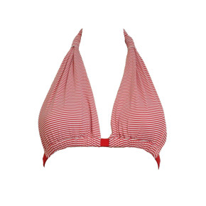 WASSERSTOFF Triangelo Bikini St. Tropez red-cream 43 949 (92% Polyamid, 8% Elasthan) 40/L