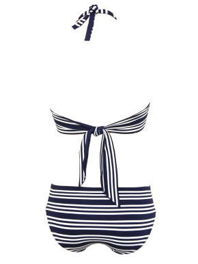 WASSERSTOFF 43 961 D Bikini Twisted True Love mit Wende-Top Marine-Stripes (80% Polyamid, 20% Elasthan) 42D