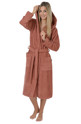 wewofashion by Otto Werner 4002 Bademantel "Zero Twist" Damen wood (100% Baumwolle) M
